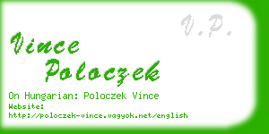 vince poloczek business card